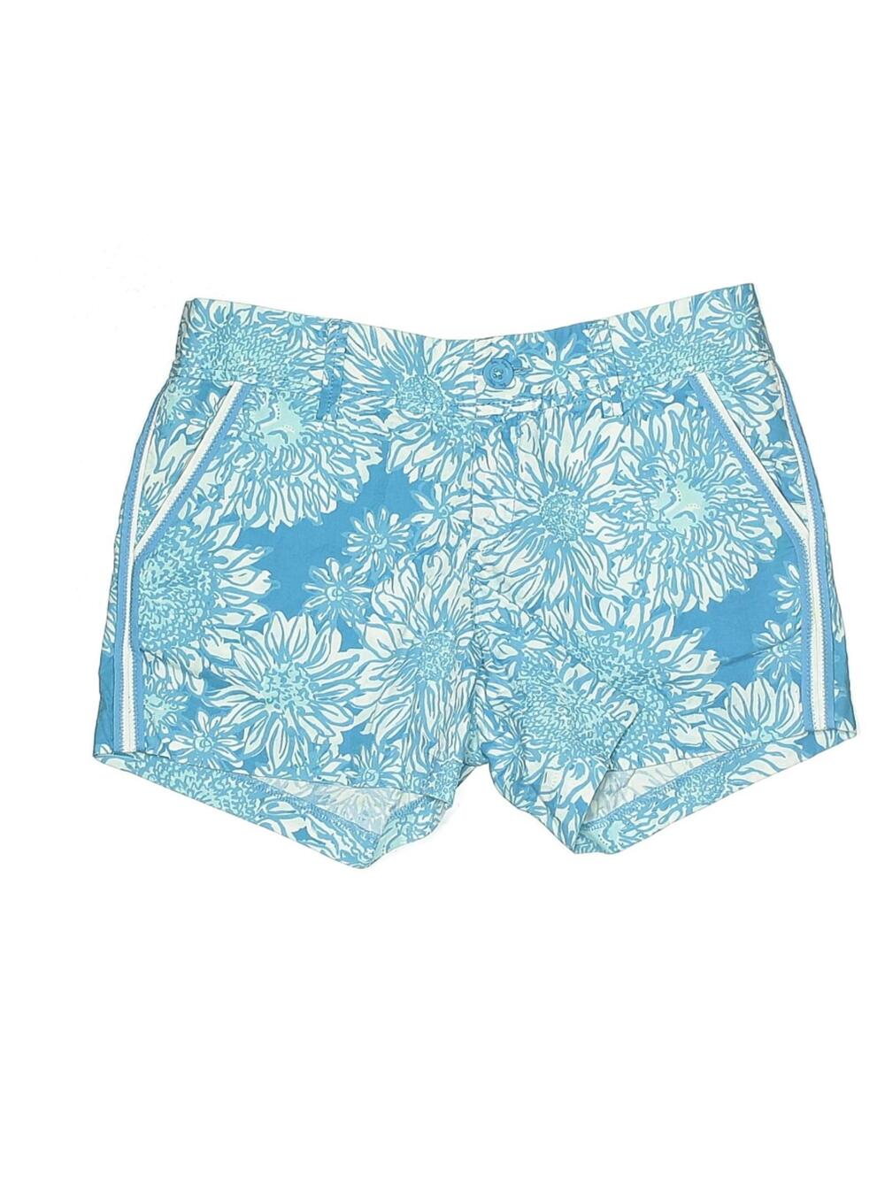 Lilly Pulitzer Size 4 Blue Paisley Print Cotton Shorts
